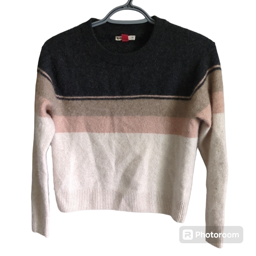 Marine Layer‎ Harper Cashmere Sweater - Ivory/Charcoal - XS